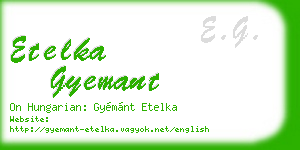 etelka gyemant business card